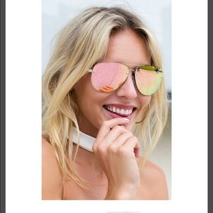 Quay Australia Muse sunglasses - pink and gold